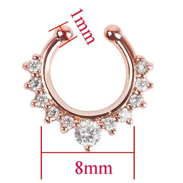 Купить женские кольца для носа кристалл поддельные перегородка пирсинг картинки
