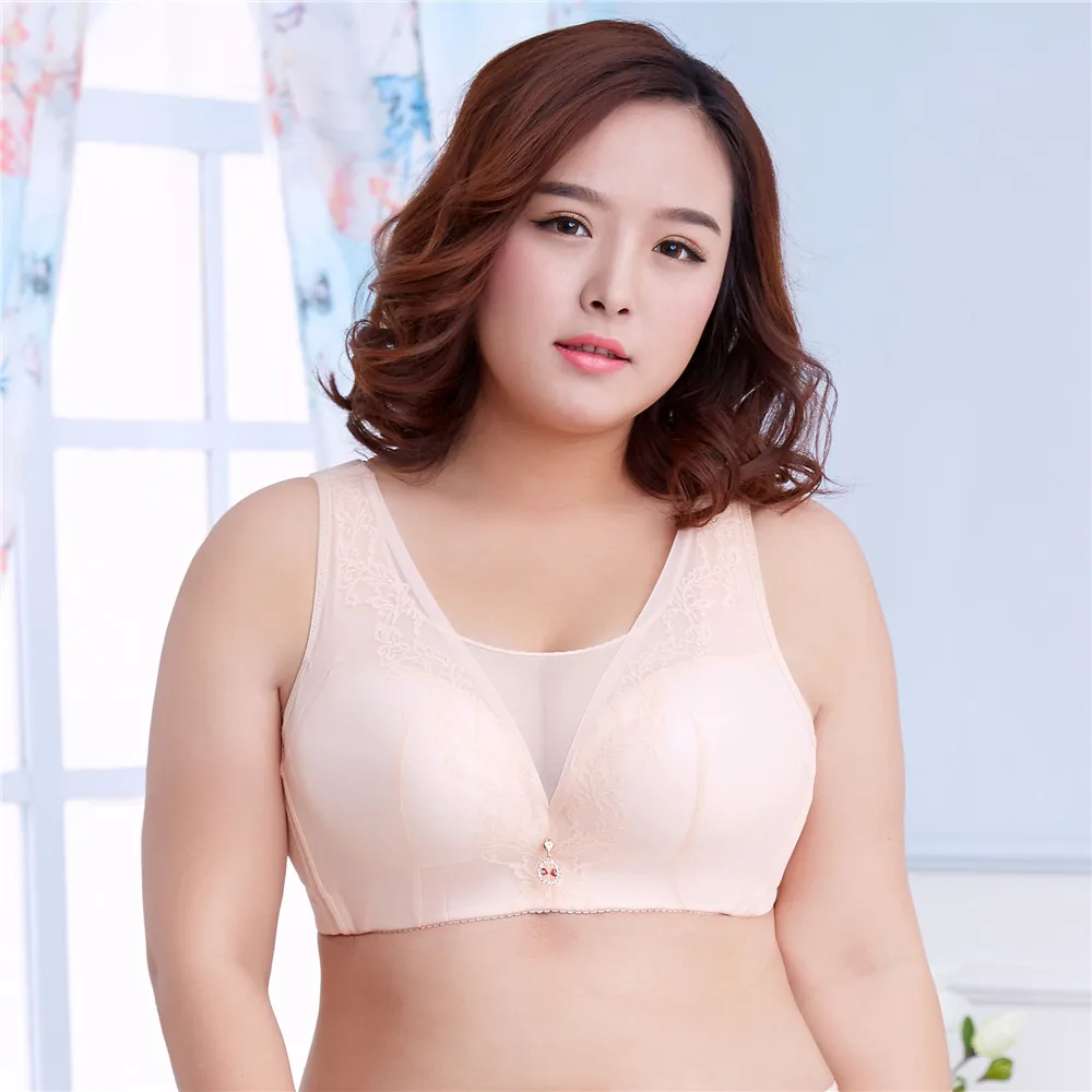 

Large Size Bra 40 42 44 46 48 50 C D E Wide Soft Push Up Bras For Women Underwear Lace Sexy Vest Bra lingerie Brassiere Big Size