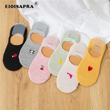 

[EIOISAPRA]Fashion Hip Hop Kawaii Embroidery Cotton Animal Fruit Women Harajuku Socks Lovely Casual Funny Socks Sokken