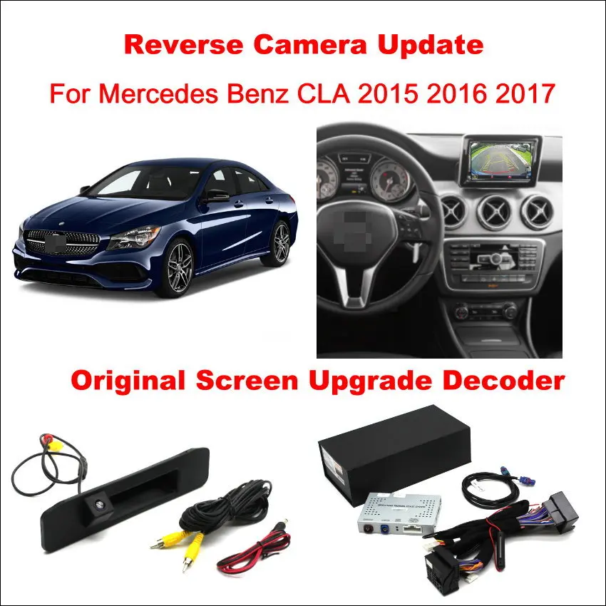 

Liislee For Mercedes Benz CLA 2015 ~2017 Original Screen Monitor Update System Reversing Track Image Rear Camera Digital Decoder