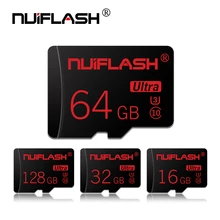 Nuiflash micro sd карта 256 Гб карта памяти 16 ГБ 32 ГБ 64 Гб MicroSD Max 48 м/с Uitra C10 TF карта U3 128G cartao de memoria для планшета