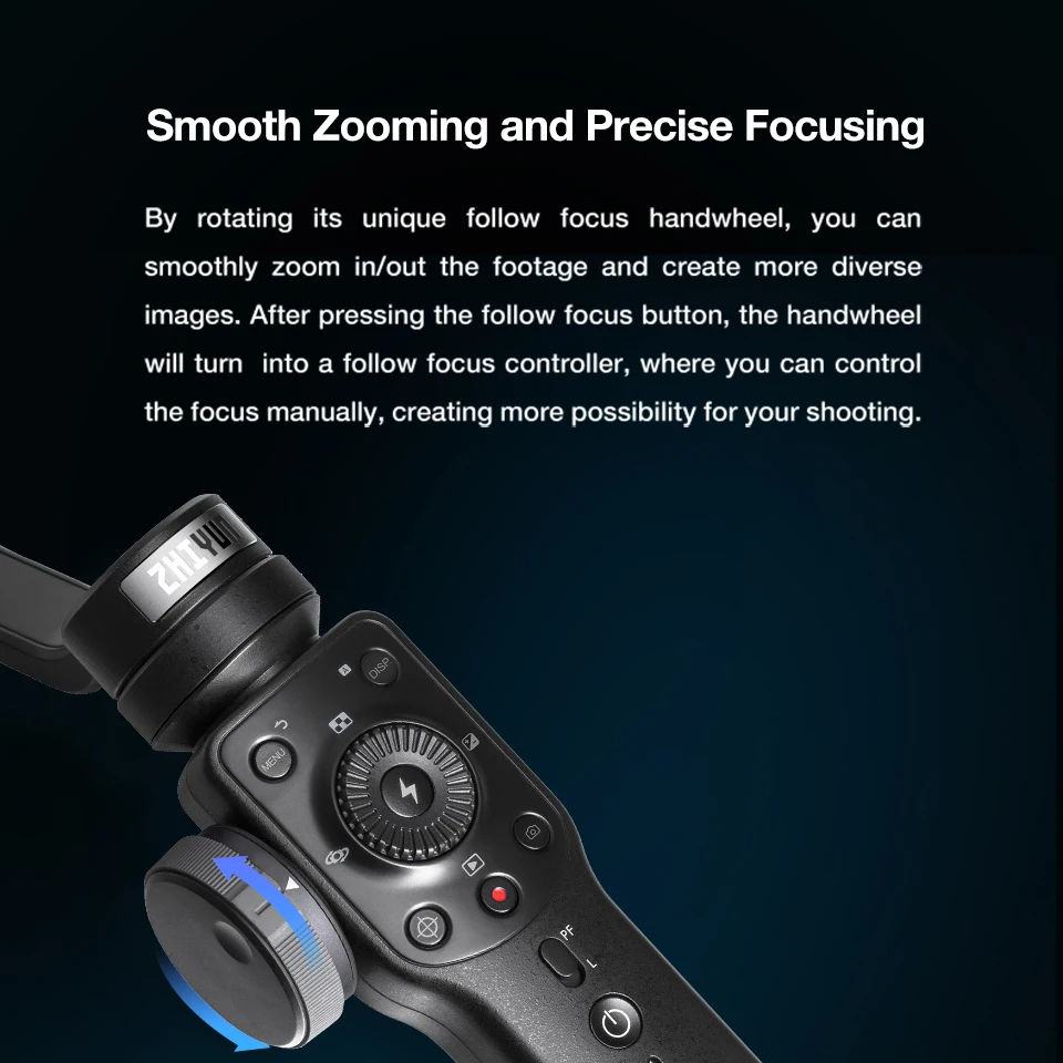 Zhiyun SMOOTH 4 3-Axis Handheld Gimbal Stabilizer for Smartphone action camera phone Portable iPhon