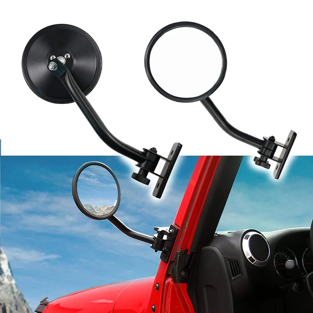 1 pair Door Off Side View Mirror Restoring ancient ways Round Rear