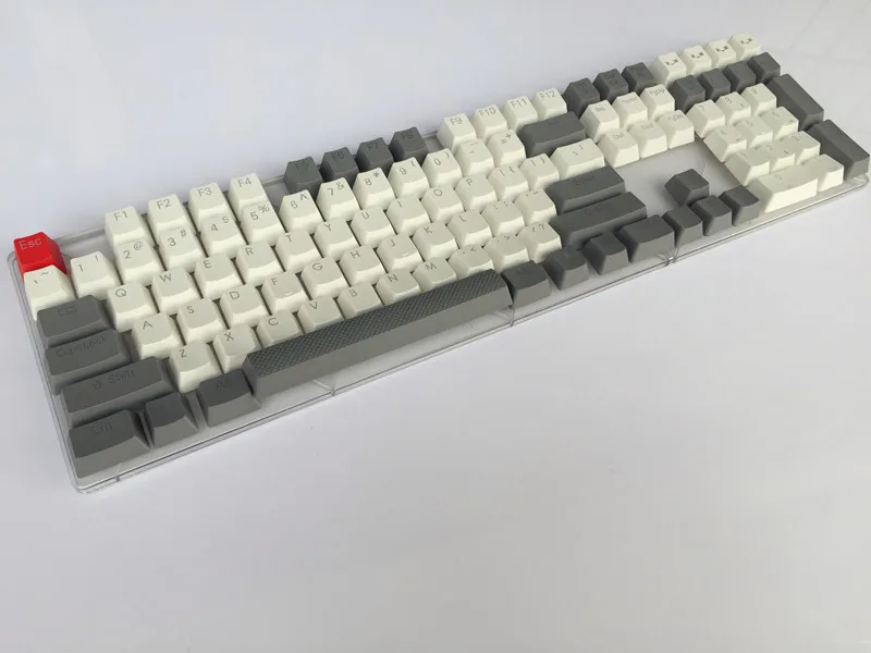 Retro gray 109 key PBT Double shot Translucidus Backlit Keycaps For Corsair STRAFE K65 K70 Logitech G710+ Mechanical gaming Keyb