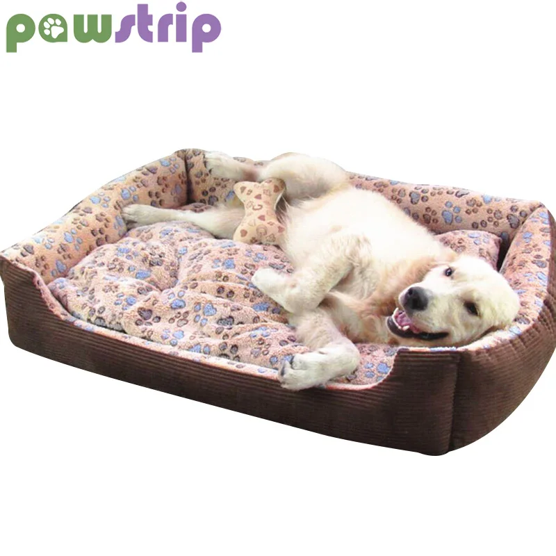 

pawstrip 6 Size Paw Pet Winter Dog Bed House Husky Labrador Soft Warm Cat Beds Washable Puppy Cushion For Large Dogs XXS-XL