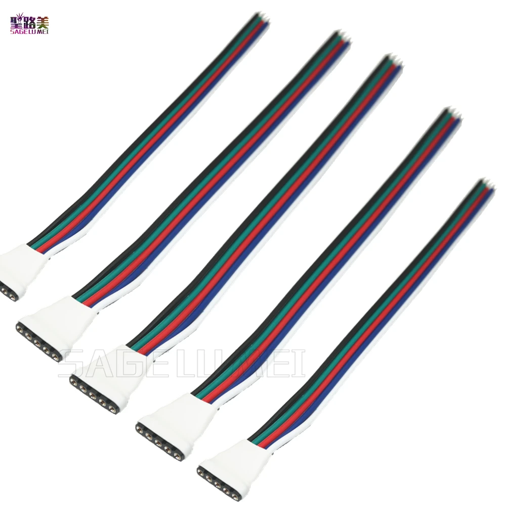 5Pin Коннектор с кабель 15 см длина для RGBW RGB+ теплый/белый 5050 Светодиодные ленты светящаяся лента