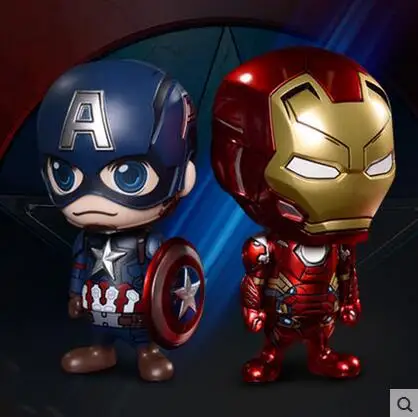 

2pcs/1lot Ironman Captain American 11cm Toys #1811 Action Figure Brinquedo Toy Kids Christmas Gift Free Shipping