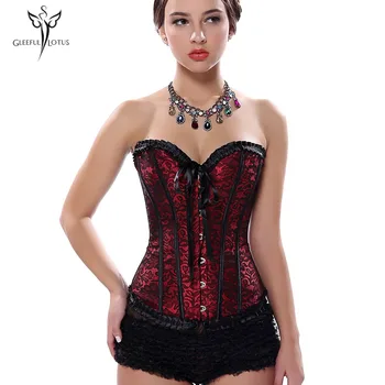

Women Gothic Corset Lace Modeling Strap Slimming Belly Sheath Waist Trainer Shapers Body Shaper Tummy Control Belt Fajas Girdle