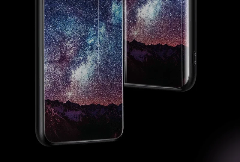 Hisomone Star Space Phone Case For iphone X Cute Patterned Tempered Glass Cover For iPhone 7 8 Plus 6 6S Soft Edge Silicone Capa