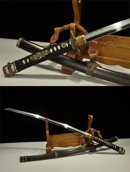 

Hand-Forge Japanese Samurai Sword Katana Sharp Clay Tempered Folded Steel Blade Blade Full Tang