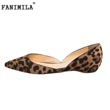 Women Flats Shoes Pointed Toe Casual Shoes Woman Sexy Leopard Mother Student Lazy Shoes Ladies Brand Footwear Size 35-46 B196
