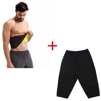 

RiauDe Men's Slimming Belts + Pants Suit New Shapers Neoprene Belts Control Pants weight loss Shaper Stretchy Slimming Suit