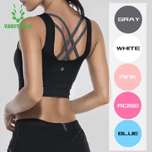 Vansydical, Спортивное нижнее белье, Женский Бюстгалтер для йоги и бега, ударопрочный бюстгальтер для фитнеса, жилет для тренажерного зала, тренировочный дышащий бюстгальтер, укороченные топы XXL