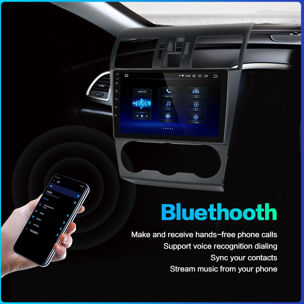 Clearance Dasaita 1 din Radio Car Android 9.0 for Subaru WRX 2013 2014 2015 USB MP3 9" IPS Multi Touch Screen Autoradio 4GB RAM 3