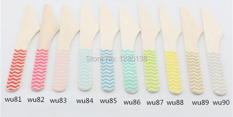 chevron wooden knives