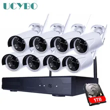 8CH Wireless NVR IP Camera 960P HD CCTV System 8PCS IR Outdoor waterproof Wifi IP Camera 1.3mp Home video Security Surveillance