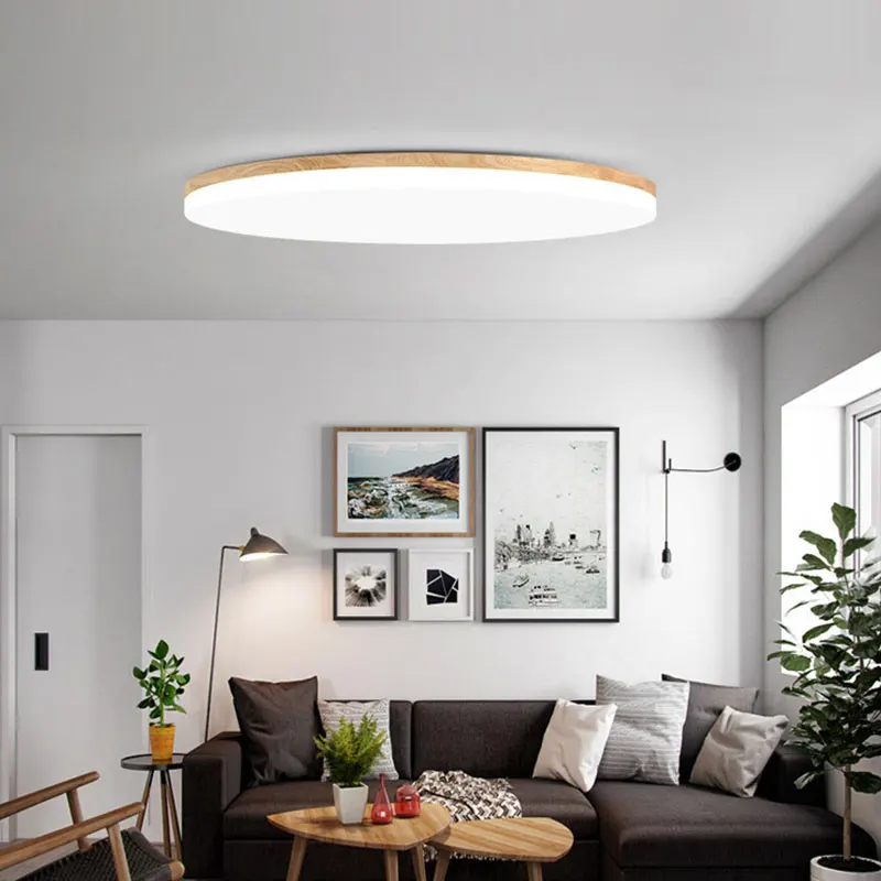 

18W Ultra-thin 5cm LED Ceiling lighting Modern Wooden Ceiling lamps for Living Room chandeliers Ceiling for the hall