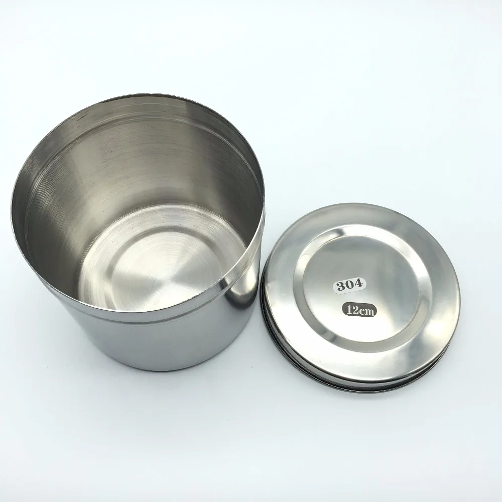 Stainless Steel Container Oil Cylinder Dressing Jar Cotton Ball