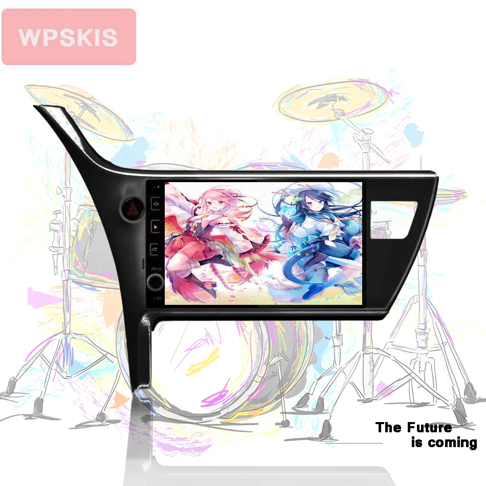 Excellent 2 DIN 1024*600 android 9.0 car dvd for toyota corolla 2016 2017 2018 car radio 10.1 inch gps player stereo Audio video head unit 2