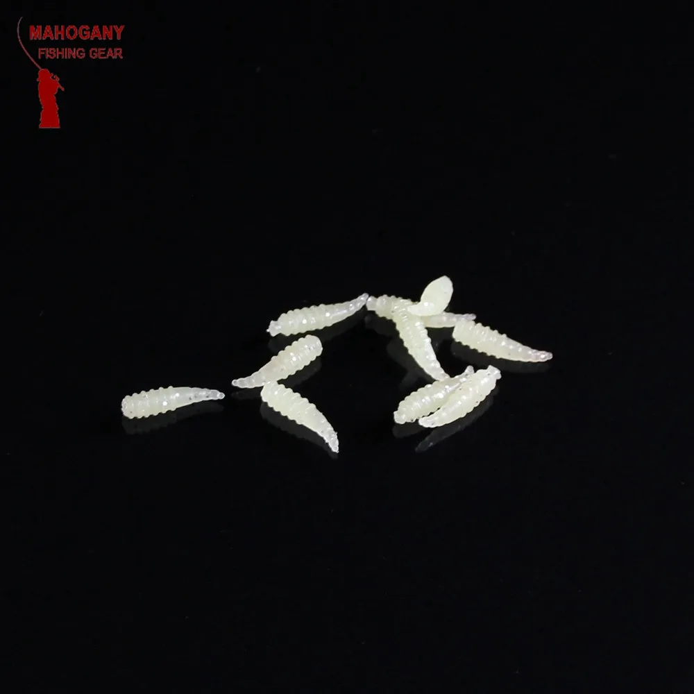 200pcsLot Mini Soft Fishing Lure Soft Baits 3 Colors Grub Worm Carp Fishing Tackle Isca Artificial Silicone Carp Bait  (1)