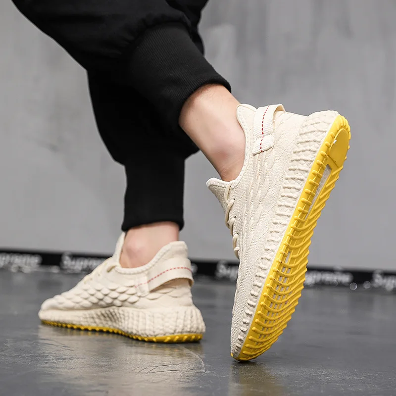 

NAUSK 2019 Sneakers for Men Mesh Lightweight Breathable Men Casual Shoes Flat Lace-up Black Shoes Men for Drop Shipping