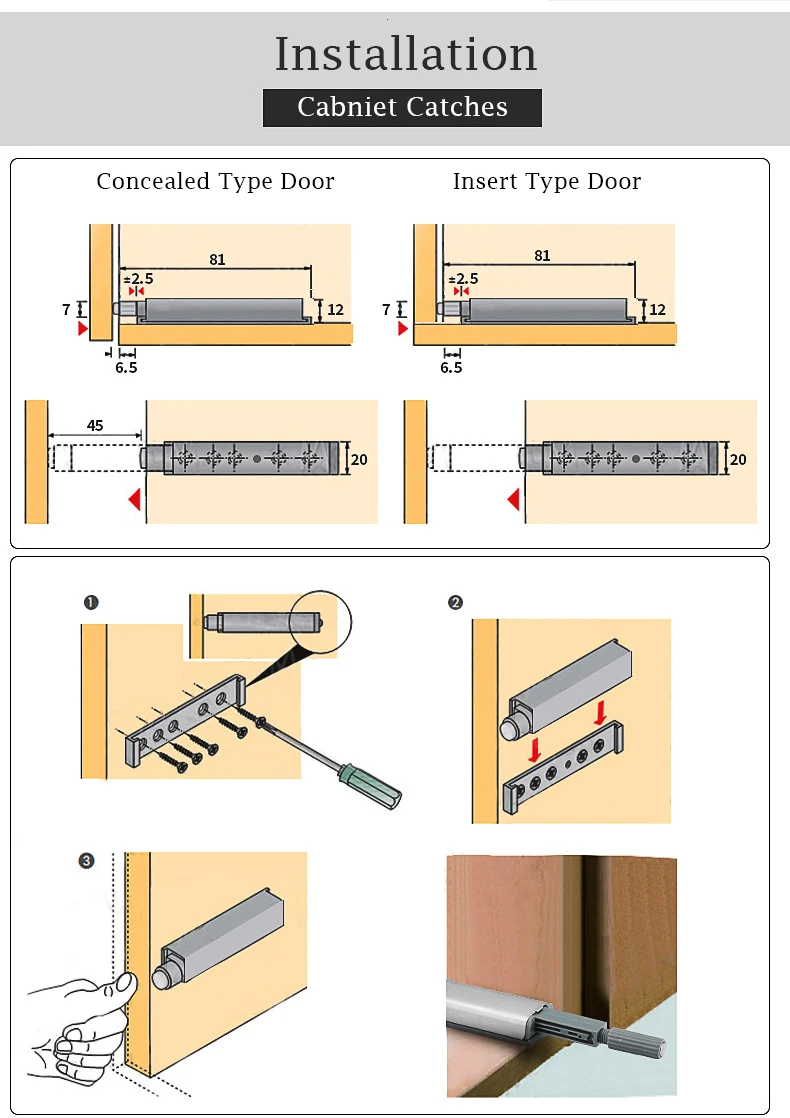 Cabniet-Catches-Door-Stopper-Drawer-Soft-Quiet-Closer-Push-To-Open-Damper-Buffer-7