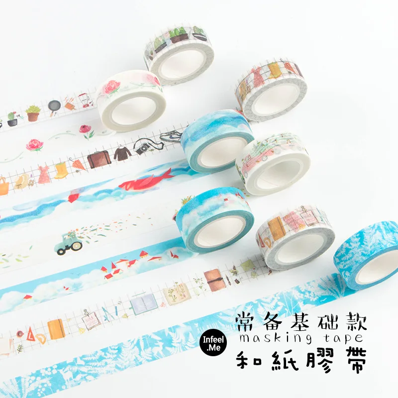 

1 Pcs Beautiful Hand Tear Paper Tape Art Hand Decoration Stickers Student DIY Diary Sticky Masking Tape Office Supply Stationery
