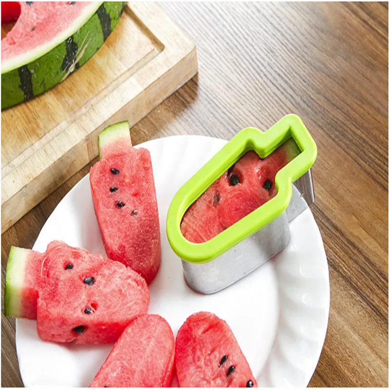 

1PC Creative Watermelon Slicer Ice Cream Mold Vegetable Cutting Tool Kitchen Accessories Stainless Steel Popsicle Simple Form