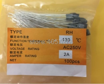 

100pcs/lot New RH 130 Degree Thermal Fuse 2A 250V