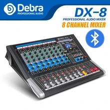 Дебра аудио DX-8 8-ми канальный аудио dj микшер контроллер звуковая карта с 24 DSP эффект, включающим в себя гарнитуру блютус и флеш-накопитель USB XLR Jack Aux Вход