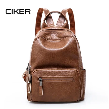 

CIKER New luxury Vintage Women Backpack Leather Small Shoulder Bag High Quality School Bag Teenages Travel Bag Mochila Escolar