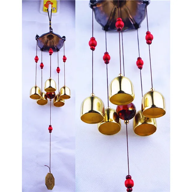 Large 5 Bells Copper Wind Chimes Antirust Bell Outdoor Decorations Large 5 Bells Copper Wind Chimes Antirust Bell Outdoor Decorations Lucky Metal Paa Best Wishes Home