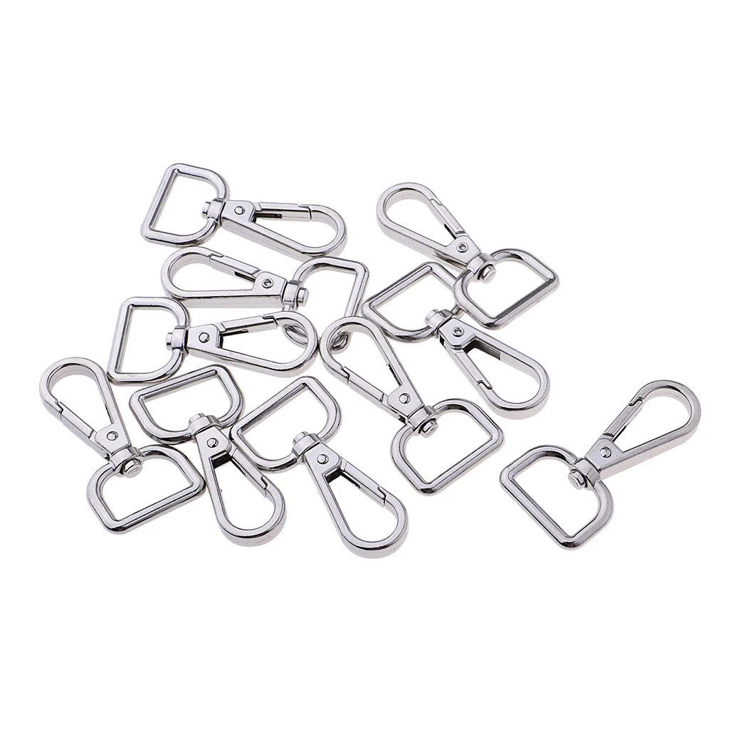 10Pcs Alloy Swivel Clasps Snap Keychain Ring Hook Clip for Keys Lanyards Climbing Accessories Key Holder for Men and Women