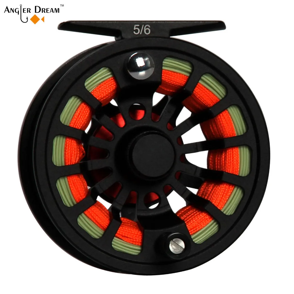 

Angler Dream Fly Reel Combo Large Arbor CNC Machined Aluminum Fly Fishing Reel WF Floating Fly Fishing Line Backing Leader Line