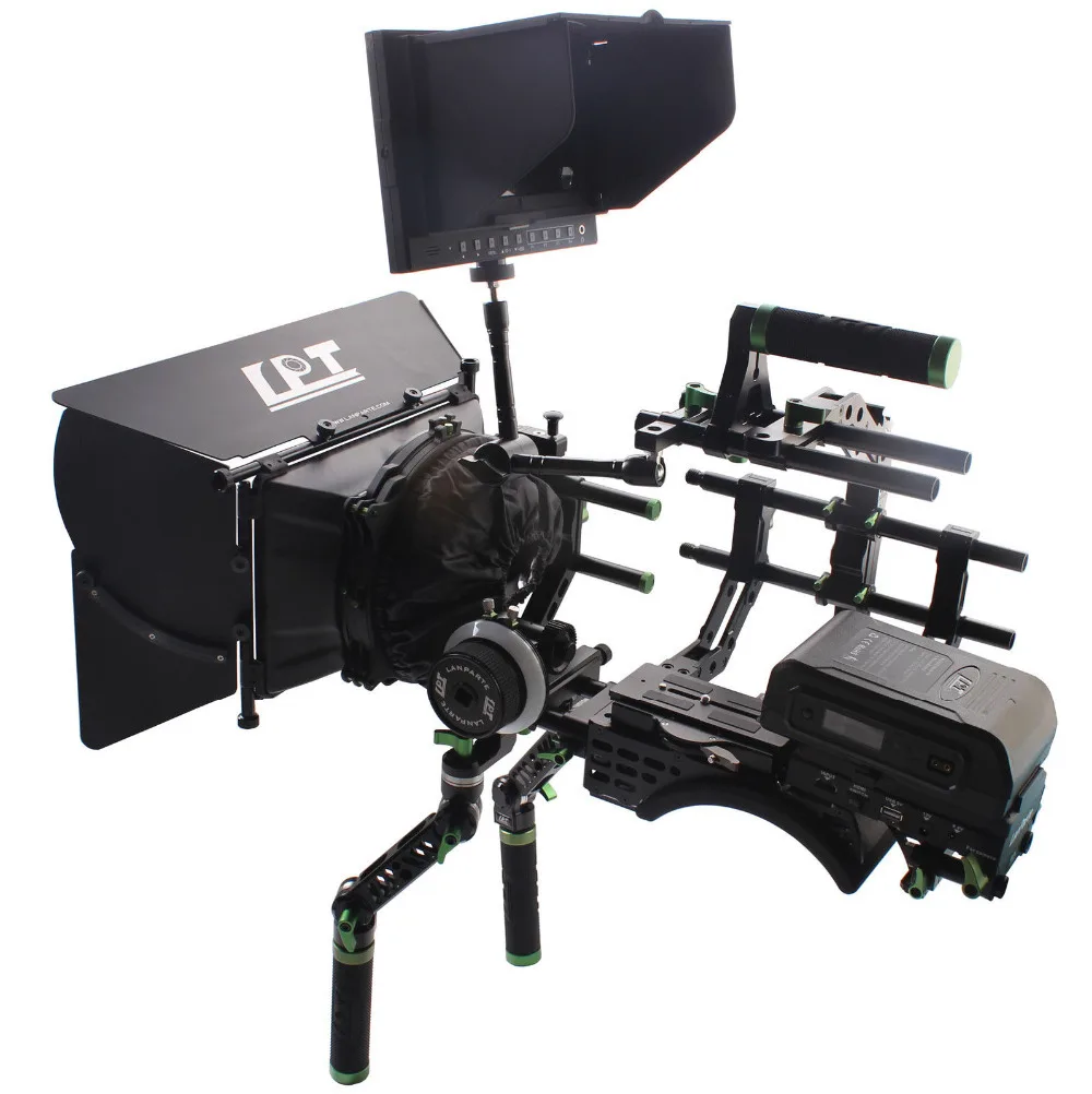 Lanparte Professional DSLR Camera Rig Kit with 150wh Battery and 7" LCD