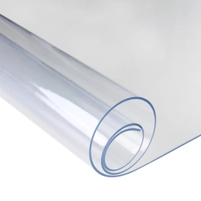 Modern Pvc transparent kitchen table cover soft glass cloth tablecloth oil d' water 1.0 mm boat by roller
