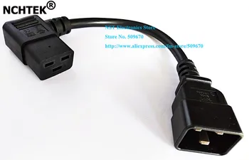 

NCHTEK 16A Right Angled C19 Female to C20 Male Power Extension Adapter Cable For PDU UPS/Free Shipping/10PCS