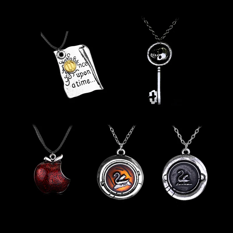 

1Pcs One Bite Red Poison Apple Pendants Necklace Once Upon a Time Necklace Regina Mills Necklace Collar Women Accessories Gifts