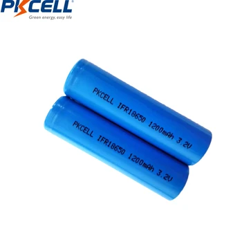 

2PCS IFR18650 3.2V battery 1200mah lifepo4 rechargeable Batteries for strong light flashlight solar garden lights