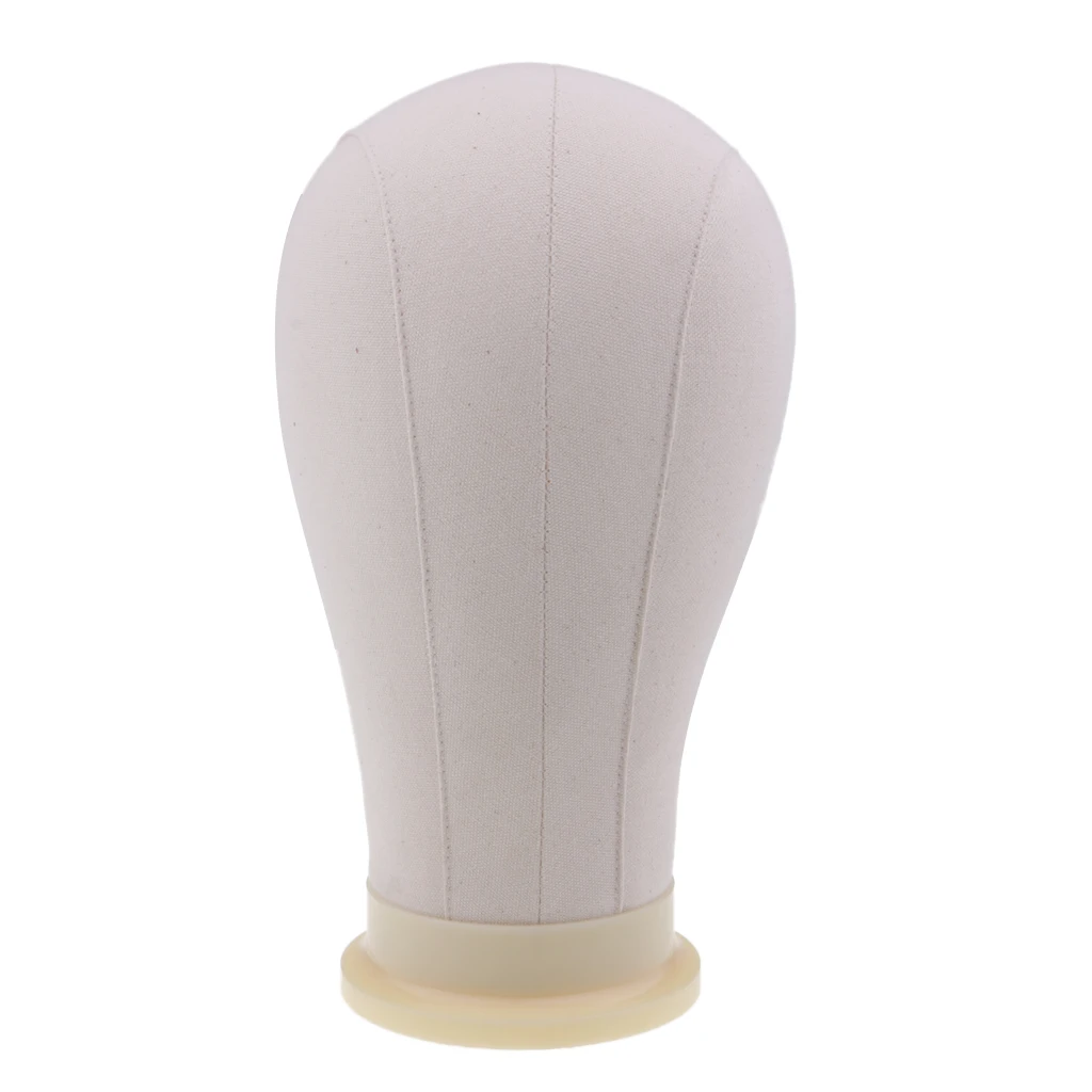 Canvas Cork Mannequin Head Wig Hat Making Glasses Holder Display Head Pins - 21/ 22/ 23/ 24 Inch Optional (4 Types) 