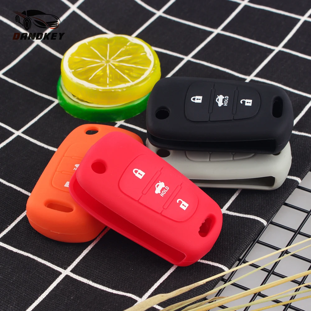 Key Case Cover Key Case Car Key Shell Remote Control Case Cover 3 Buttons Silicone Car Key Cover Case For Kia RIO K2 K5 Sportage Sorento For Hyundai i20 i30 i35 iX20 iX35 Solaris Verna