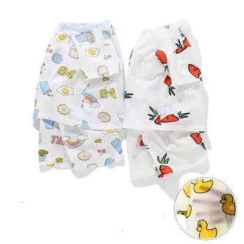 

100% cotton baby suit children's set baby short-sleeved shorts cartoon printed suit for boys and girls