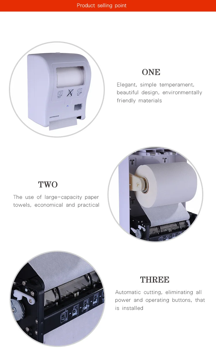 X-3350W автоматический диспенсер для резки бумаги настенный ABS пластиковый держатель для бумаги датчик бесконтактный бумажный станок туалетная бумага
