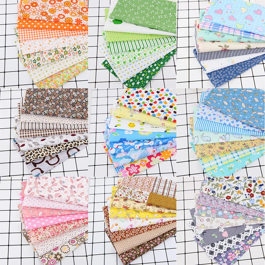

20cmx25cm and 25cmx25cm Cotton Fabric Printed Cloth Sewing Quilting Fabrics for Patchwork Needlework DIY Handmade Material