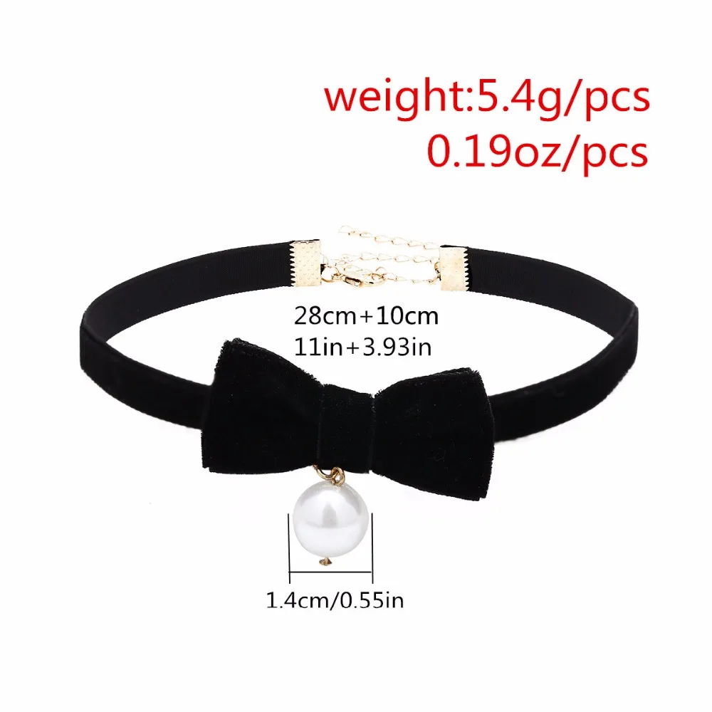 Trendy Women Velvet Choker Necklace Fashion women Puck black leather hot mails silver necklaces False collar Gothic Costume Jewelry-3 (5)