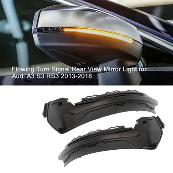 

2PCS Turn Signal Light Flow Blinker Light Side Mirror Light With PMMA Lens Sequential MIRROR Turn Lamp For Audi A3 S3 RS3 14-18