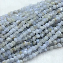 Натуральный синий кружевной Агат Фиолетовый Агат Самородок Свободные бусины Форма Бусины Подходят Ювелирные изделия 1" 03981