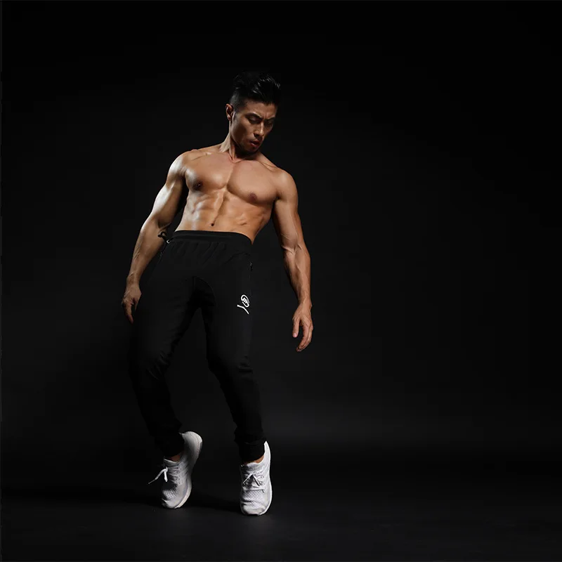 DERMSPE 2019 summer New Fashion Thin section Pants Men Casual Trouser Jogger Bodybuilding Fitness Sweat Time limited Sweatpants