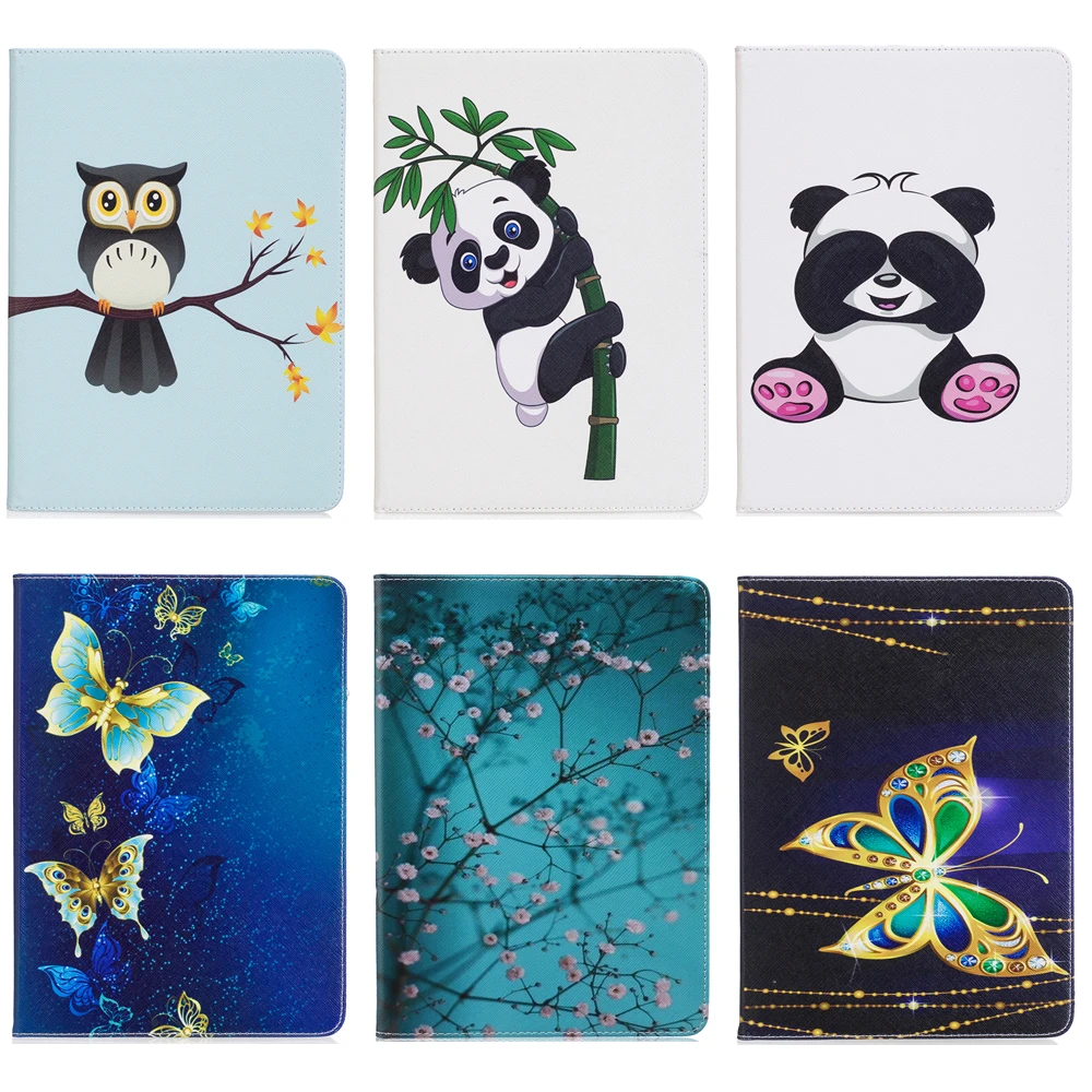 

Panda Print PU Leather Case Cover for Apple iPad air 2 1 iPad 2 3 4 5 6 Cases Tablet Smart Stand Cover For iPad mini 4 3 2 1