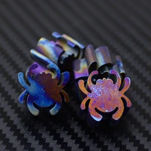 Румяна титановый сплав нож бусины Паракорд зонтик веревка шнур Открытый паук EDC бусины